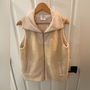 Cream SAGE Sherpa Zip-Up Vest